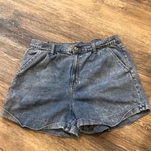 AE mom shorts in classic blue